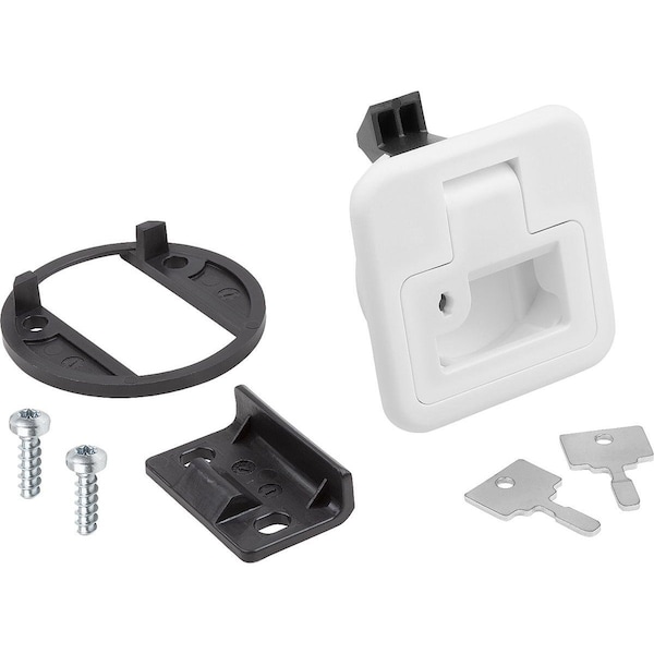 Snap Lock Fold-Down, Not Lockable, Form:B, S=12-17, H=35, 5, M05X16, Pc/Abs White